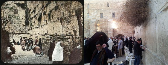 The western, Jerusalem wall 1860 - 2014, then and now