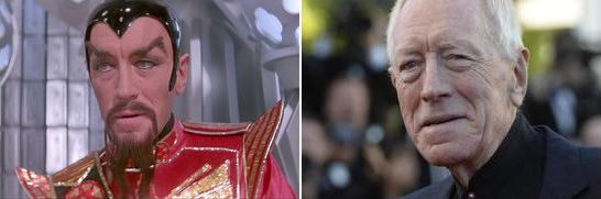 Flash Gordon (1980), Ming the Merciless, Max Von Sydow, then and now