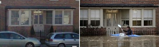 Yalding, England, United Kingdom flood December 2013 - 2014