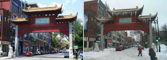 Chinatown Montreal, Canada On Ice