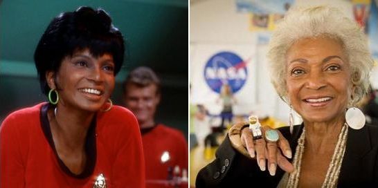 Ohura from Star Trek - Nichelle Nichols, then and now