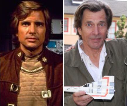 Battlestar Galactica (1978) Starbuck, Dirk Benedict, then and now